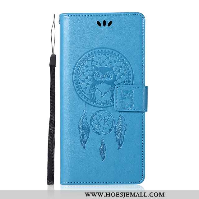 Hoesje Sony Xperia Xz Premium Leren Portemonnee Bescherming Mobiele Telefoon Blauw Folio Blauwe