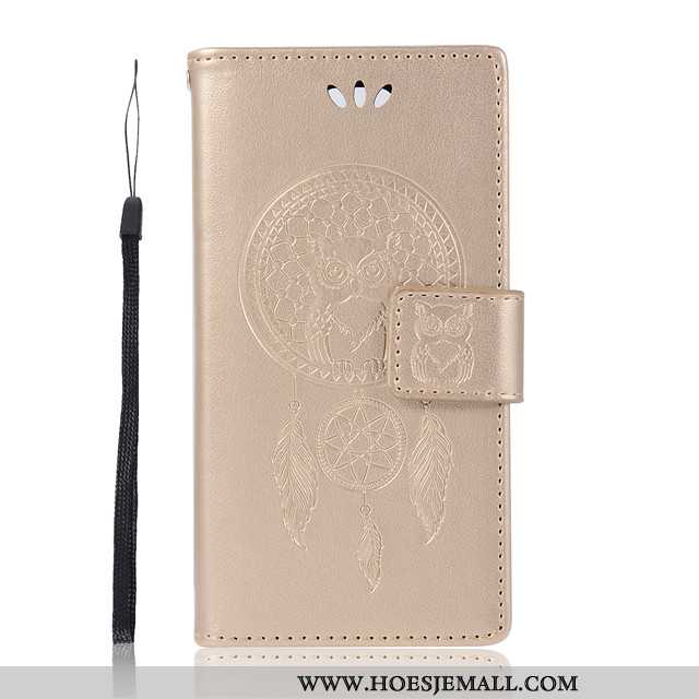 Hoes Sony Xperia Xz1 Compact Bescherming Portemonnee Goud Hoesje Anti-fall Mobiele Telefoon Gouden