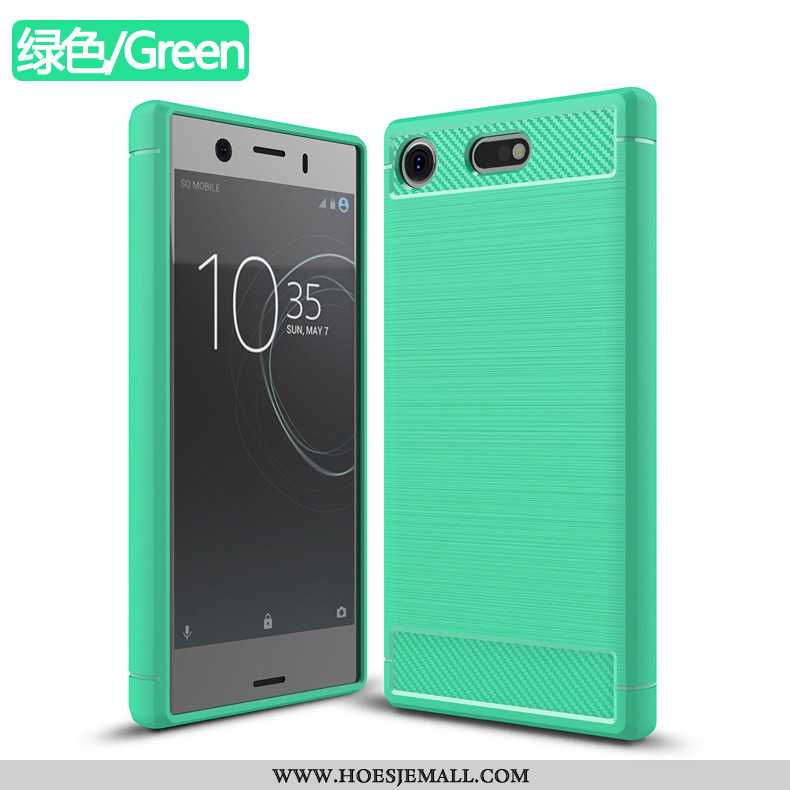 Hoes Sony Xperia Xz1 Compact Groen Mobiele Telefoon Anti-fall Hoesje