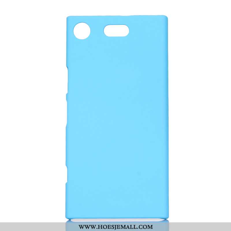 Hoesje Sony Xperia Xz1 Compact Bescherming Schrobben Mobiele Telefoon Hard Hoes Blauw Blauwe