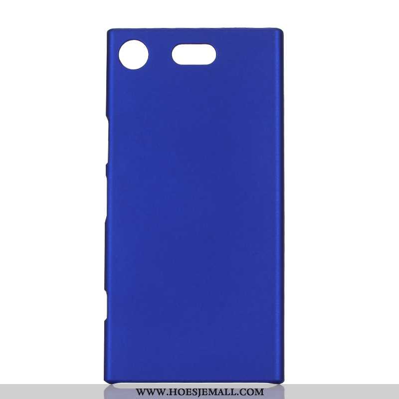 Hoesje Sony Xperia Xz1 Compact Bescherming Schrobben Mobiele Telefoon Hard Hoes Blauw Blauwe