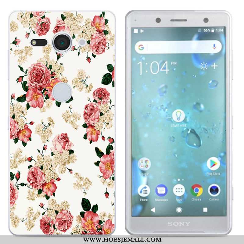 Hoesje Sony Xperia Xz2 Compact Siliconen Scheppend Zwart Hoes Mobiele Telefoon Zwarte