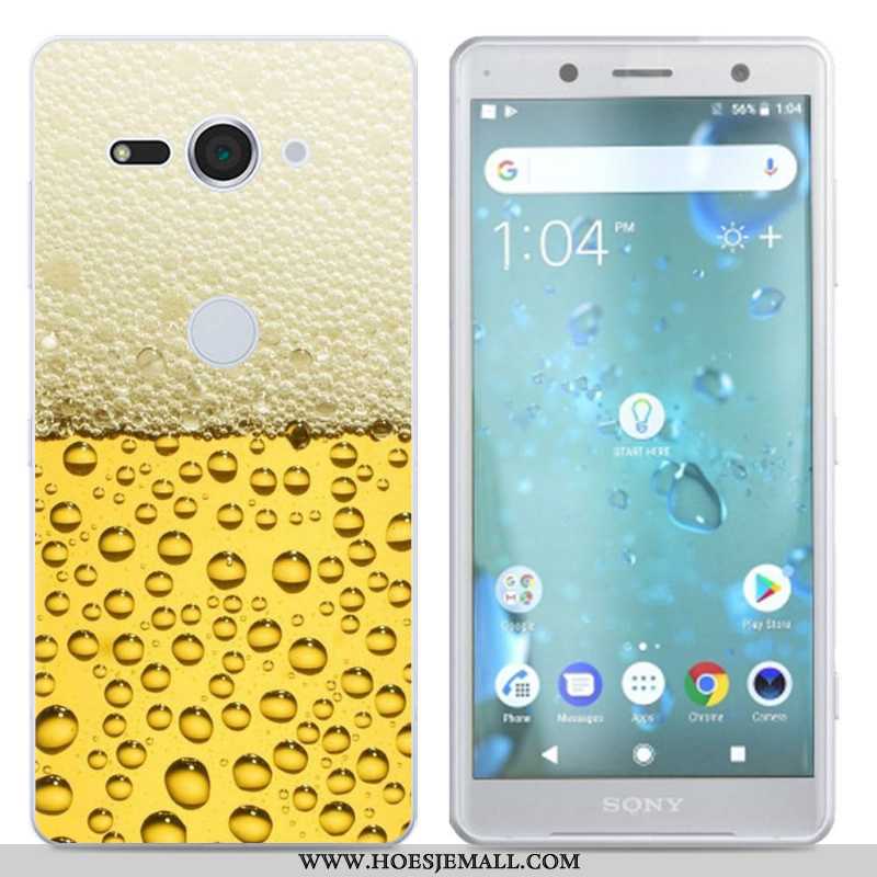 Hoesje Sony Xperia Xz2 Compact Siliconen Scheppend Zwart Hoes Mobiele Telefoon Zwarte