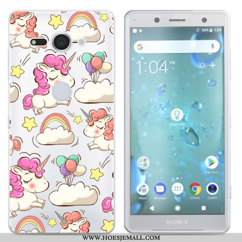 Hoesje Sony Xperia Xz2 Compact Siliconen Scheppend Zwart Hoes Mobiele Telefoon Zwarte