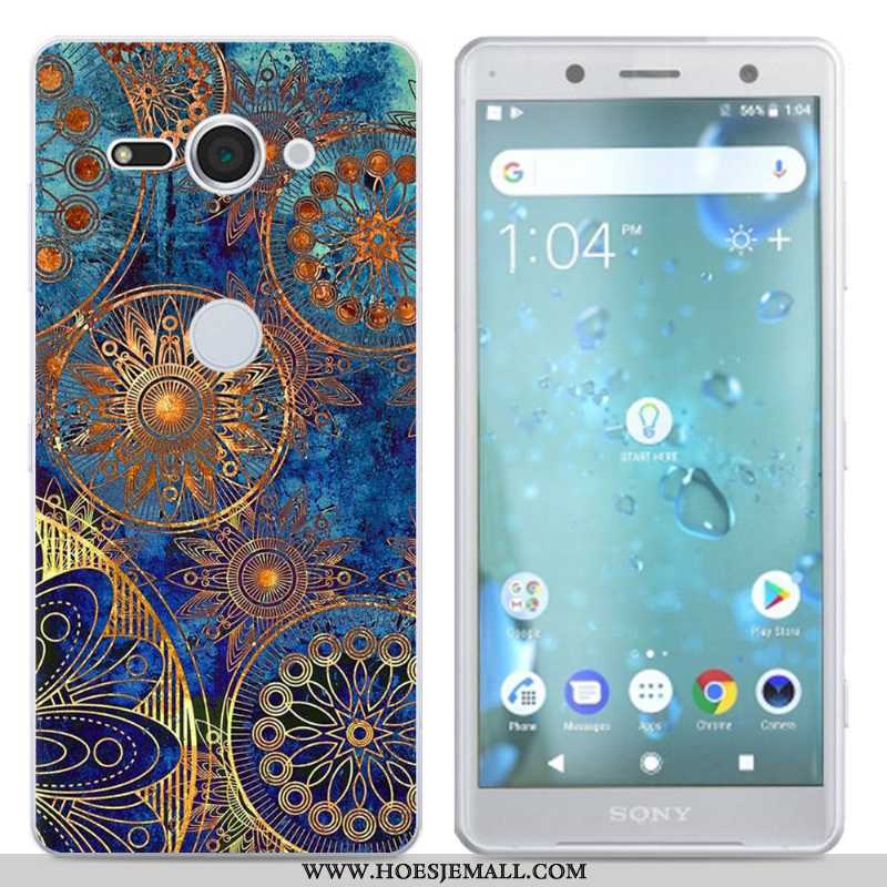 Hoesje Sony Xperia Xz2 Compact Siliconen Scheppend Zwart Hoes Mobiele Telefoon Zwarte