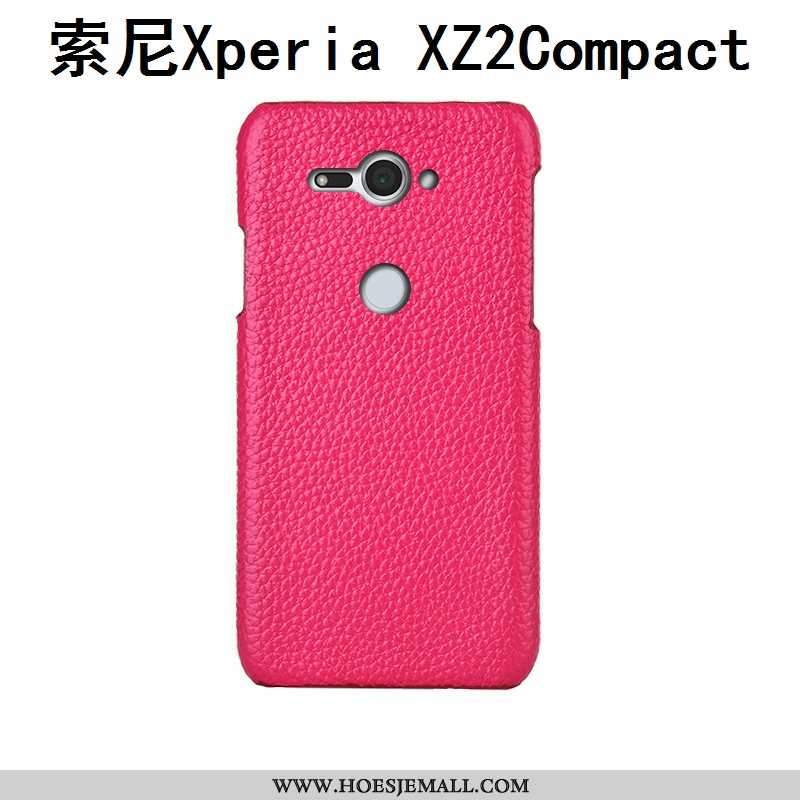 Hoes Sony Xperia Xz2 Compact Leer Bescherming Luxe Mobiele Telefoon Hoesje Rood Soort Aziatische Vru