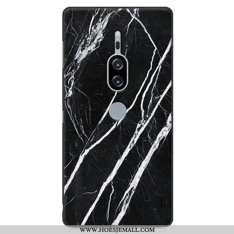 Hoesje Sony Xperia Xz2 Premium Patroon Hout Persoonlijk Bescherming Mobiele Telefoon Hoes Grijs