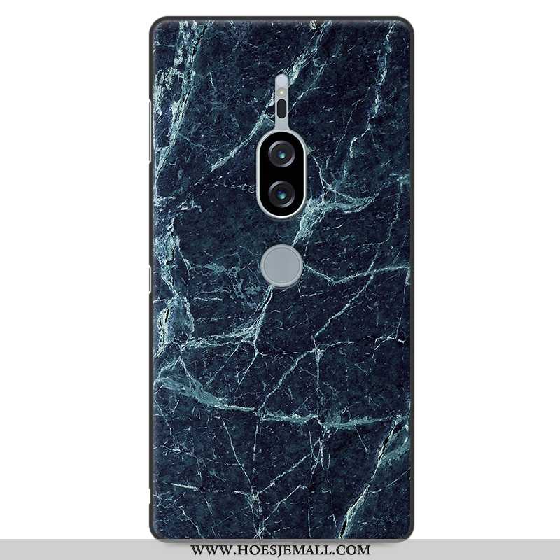 Hoesje Sony Xperia Xz2 Premium Patroon Hout Persoonlijk Bescherming Mobiele Telefoon Hoes Grijs