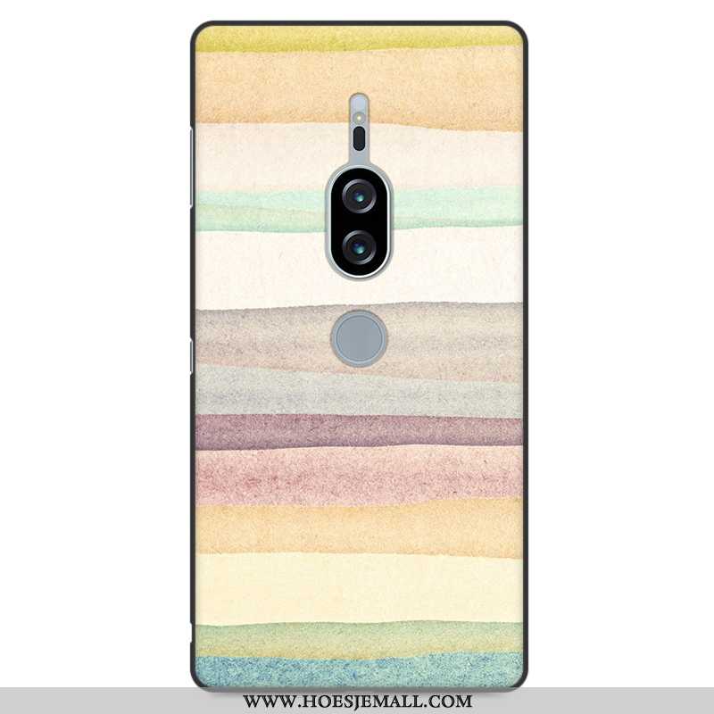 Hoes Sony Xperia Xz2 Premium Scheppend Spotprent Siliconen Donkerblauw Hoesje Zacht Donkerblauwe