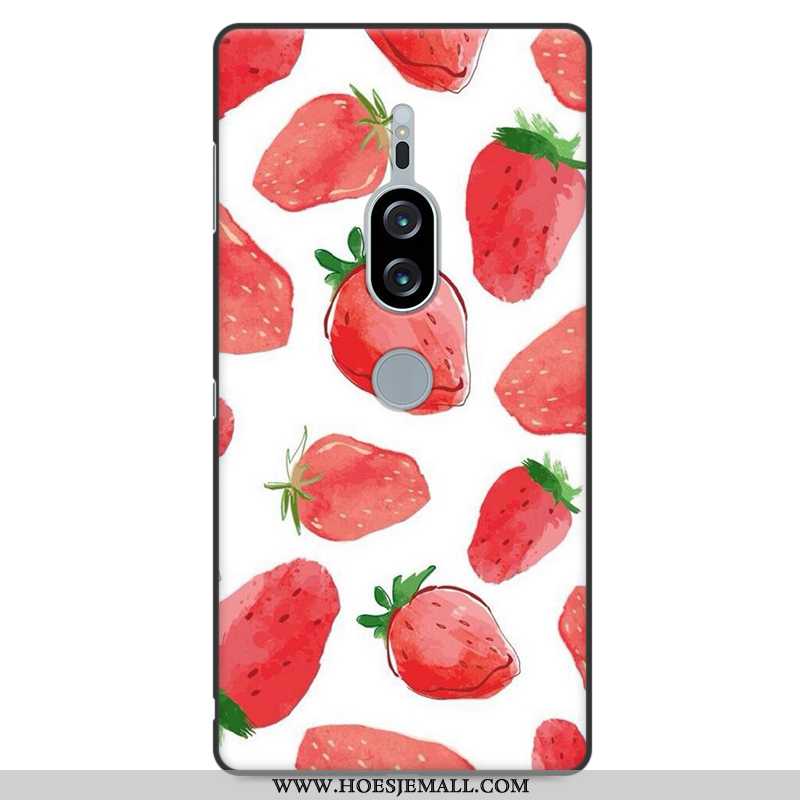 Hoes Sony Xperia Xz2 Premium Trend Siliconen All Inclusive Rood Hoesje Mobiele Telefoon Vintage