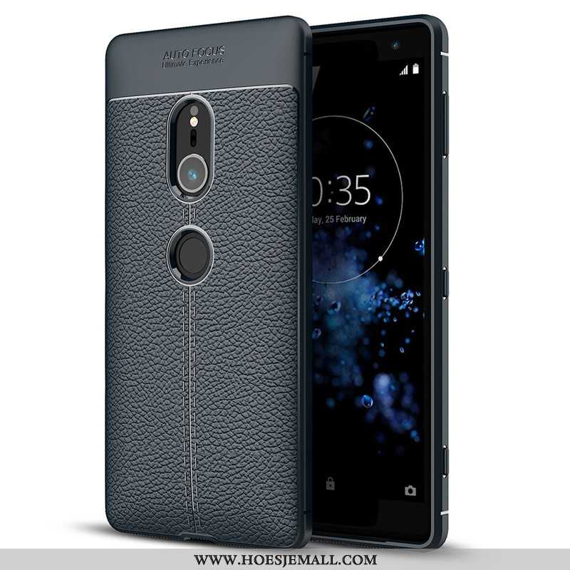 Hoesje Sony Xperia Xz2 Zacht Siliconen Hoes Zwart All Inclusive Bescherming Zwarte