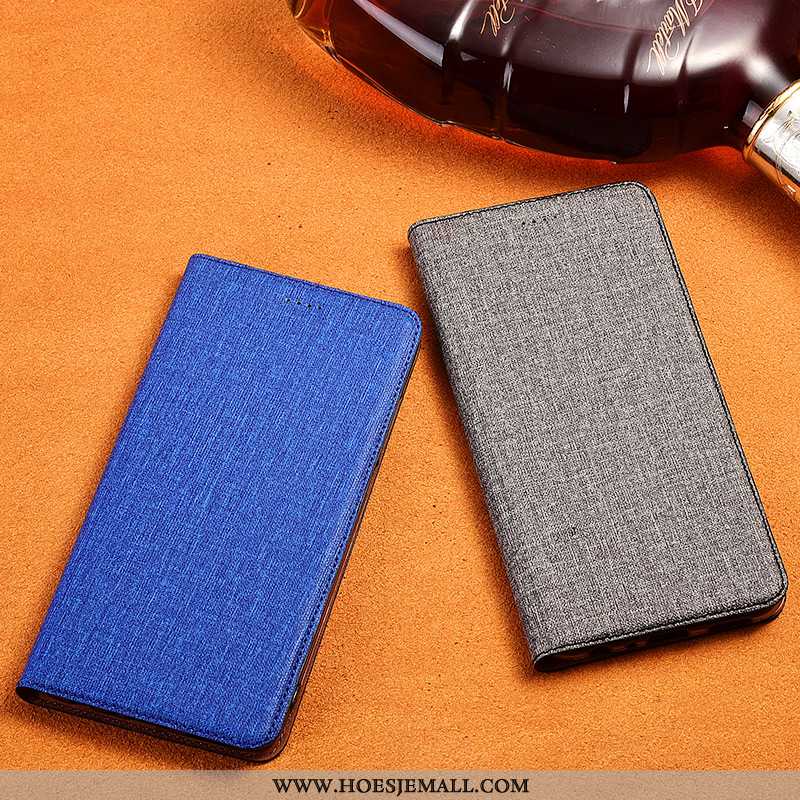 Hoes Sony Xperia Xz2 Leren Hoesje Zacht Siliconen Bescherming Mobiele Telefoon All Inclusive Blauwe