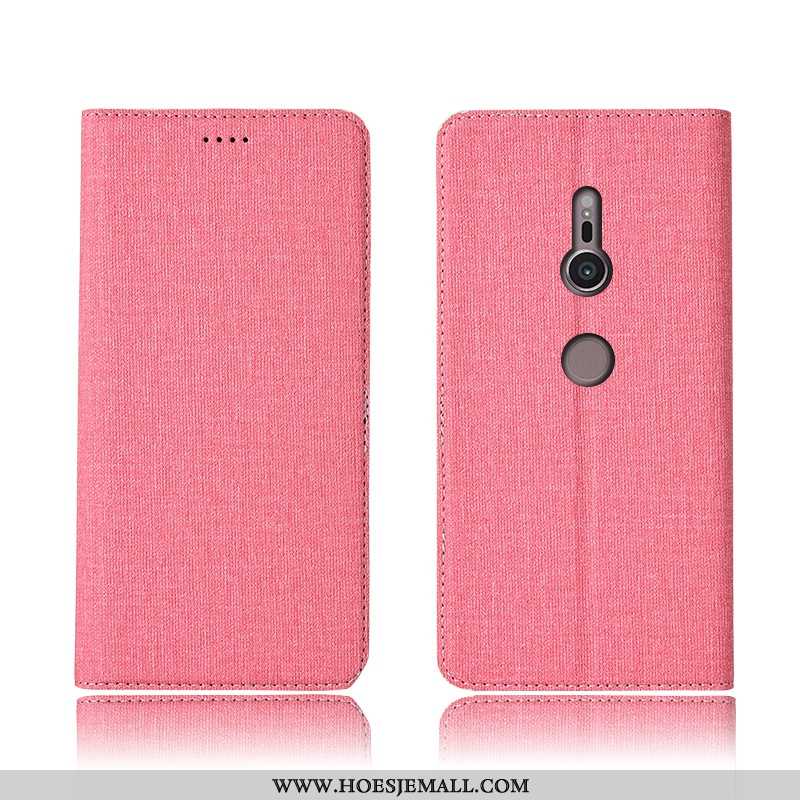 Hoes Sony Xperia Xz2 Leren Hoesje Zacht Siliconen Bescherming Mobiele Telefoon All Inclusive Blauwe