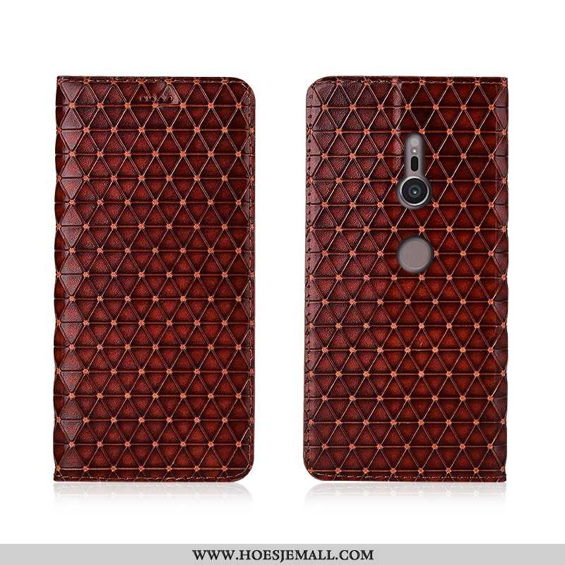 Hoes Sony Xperia Xz3 Bescherming Leren Hoesje Rood Clamshell Mobiele Telefoon Siliconen Roos