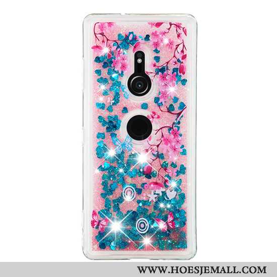 Hoes Sony Xperia Xz3 Scheppend Spotprent Mobiele Telefoon Purper Drijfzand Hoesje