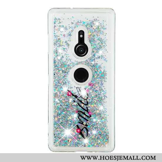 Hoes Sony Xperia Xz3 Scheppend Spotprent Mobiele Telefoon Purper Drijfzand Hoesje