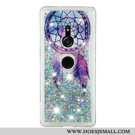 Hoes Sony Xperia Xz3 Scheppend Spotprent Mobiele Telefoon Purper Drijfzand Hoesje