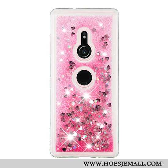 Hoes Sony Xperia Xz3 Scheppend Spotprent Mobiele Telefoon Purper Drijfzand Hoesje