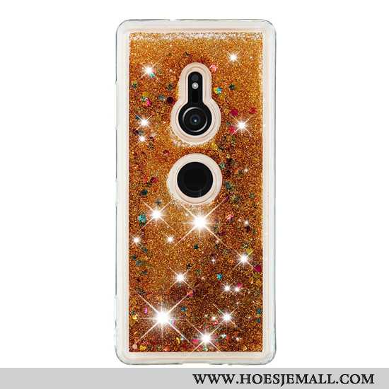 Hoes Sony Xperia Xz3 Scheppend Spotprent Mobiele Telefoon Purper Drijfzand Hoesje