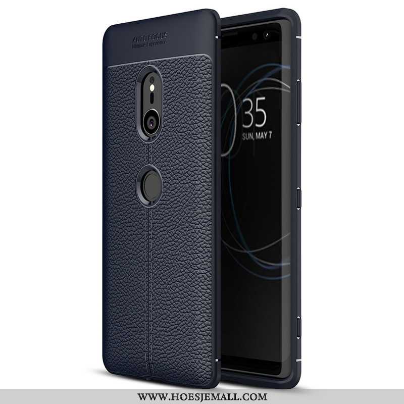 Hoes Sony Xperia Xz3 Patroon Trend Eenvoudige Leer 2020 Hoesje Grijs