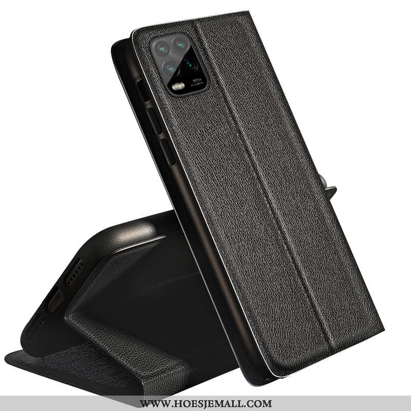 Hoesje Xiaomi Mi 10 Lite Persoonlijk Scheppend Eenvoudige Mini Mobiele Telefoon Kaart Zwarte