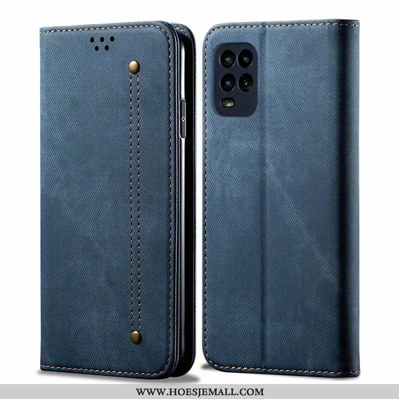 Hoesje Xiaomi Mi 10 Lite Bescherming Leren All Inclusive Kaart Bedrijf Hoes Bruin