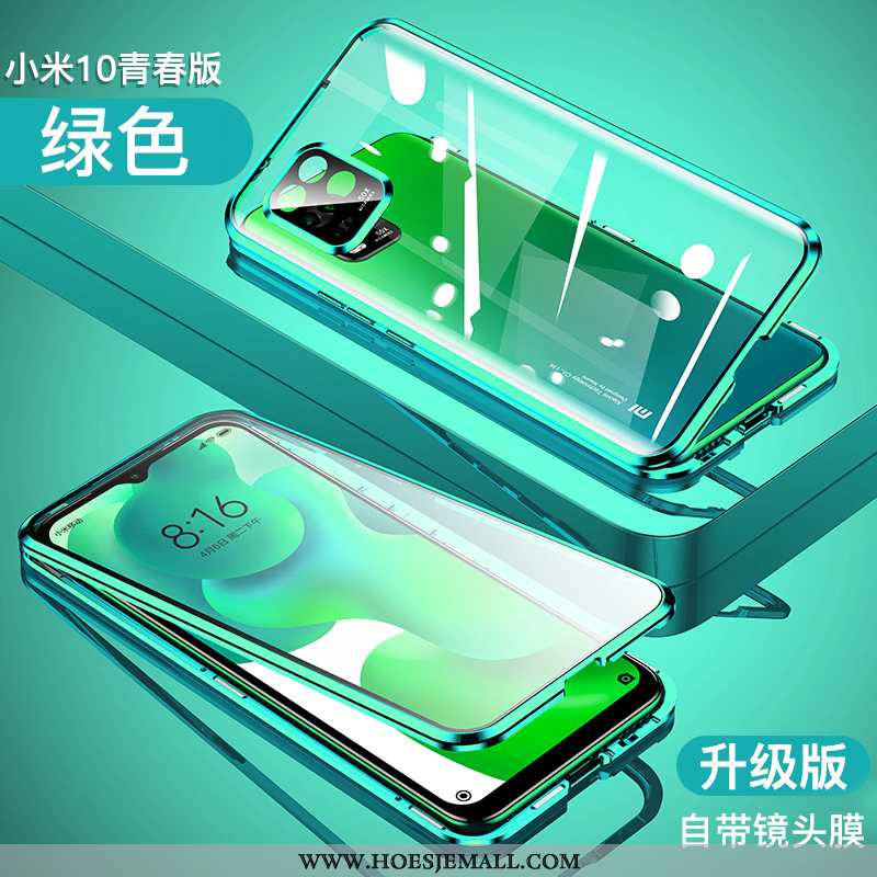 Hoesje Xiaomi Mi 10 Lite Doorzichtig Super Jeugd Hoes Omlijsting Tempereren Omkeerbaar Groen