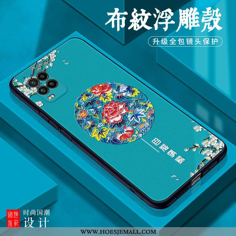 Hoesje Xiaomi Mi 10 Lite Zacht Siliconen Dun All Inclusive Scheppend Wind Mobiele Telefoon Blauwe