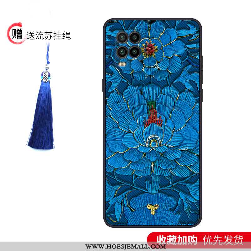 Hoesje Xiaomi Mi 10 Lite Zacht Siliconen Dun All Inclusive Scheppend Wind Mobiele Telefoon Blauwe