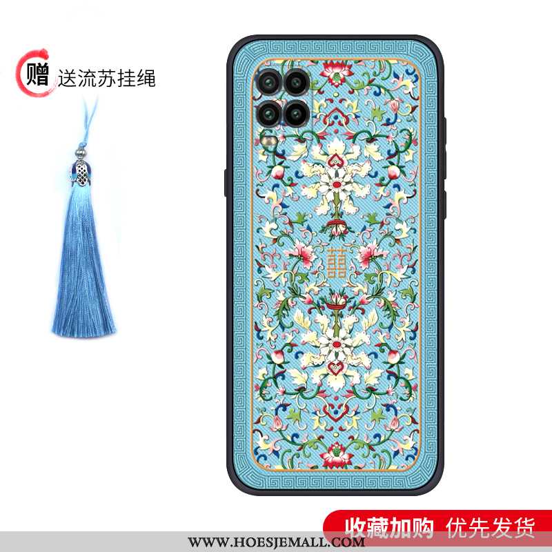 Hoesje Xiaomi Mi 10 Lite Zacht Siliconen Dun All Inclusive Scheppend Wind Mobiele Telefoon Blauwe