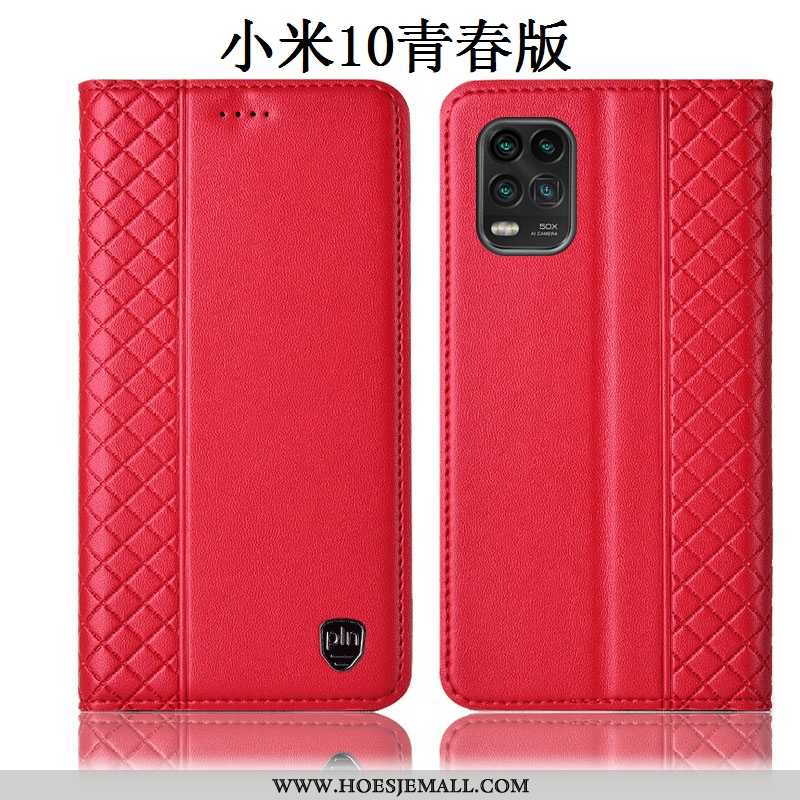 Hoes Xiaomi Mi 10 Lite Leren Hoesje Bescherming Mini Anti-fall All Inclusive Jeugd Zwarte