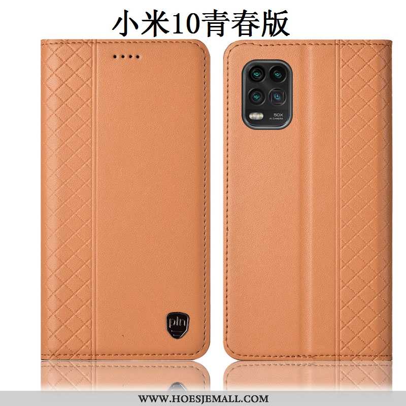 Hoes Xiaomi Mi 10 Lite Leren Hoesje Bescherming Mini Anti-fall All Inclusive Jeugd Zwarte