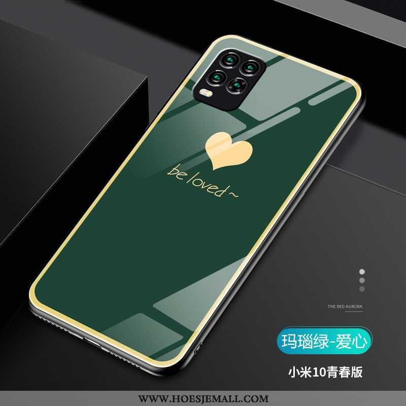 Hoes Xiaomi Mi 10 Lite Persoonlijk Scheppend Dun Net Red Liefde All Inclusive Mobiele Telefoon Groen