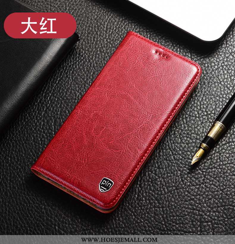 Hoesje Xiaomi Mi 10 Lite Bescherming Leren All Inclusive Mini Patroon Mobiele Telefoon Jeugd Rood