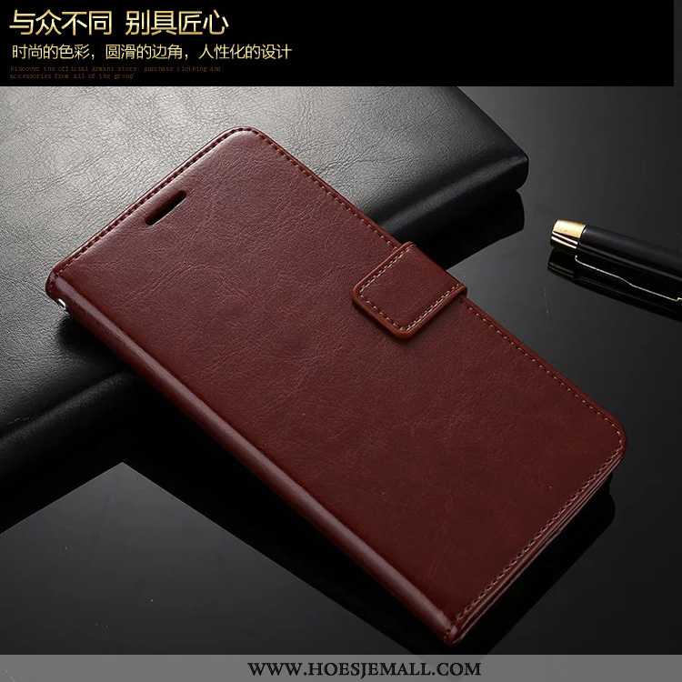 Hoesje Xiaomi Mi 10 Lite Leren Leer Anti-fall All Inclusive Jeugd Folio Mini Bruin