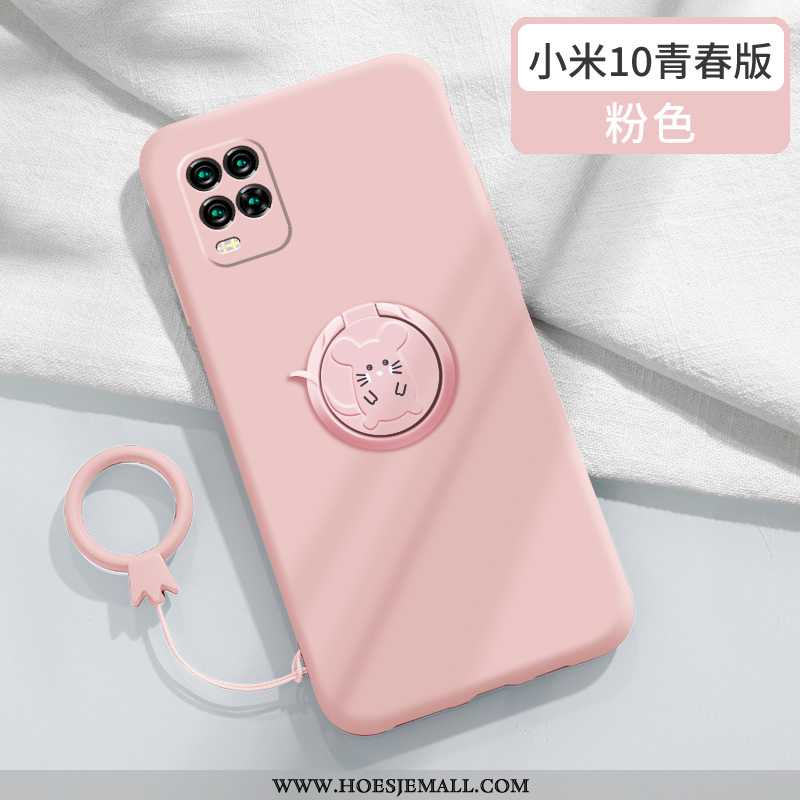 Hoesje Xiaomi Mi 10 Lite Spotprent Trend Mini Anti-fall Schrobben Zacht Rat Rood