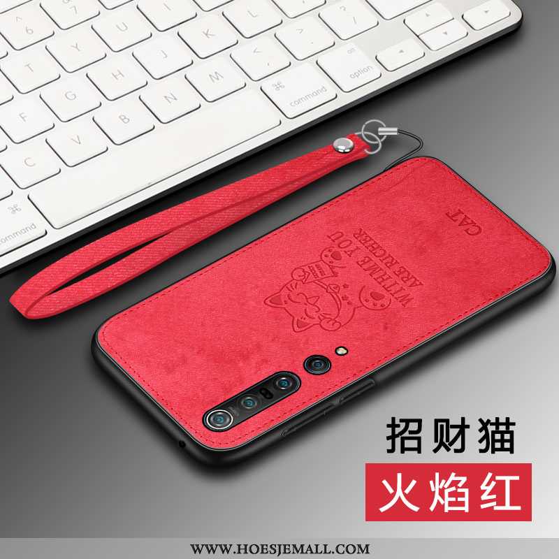 Hoes Xiaomi Mi 10 Pro Patroon Trend Magnetisch Heimelijkheid Siliconen Zacht Anti-fall Roze