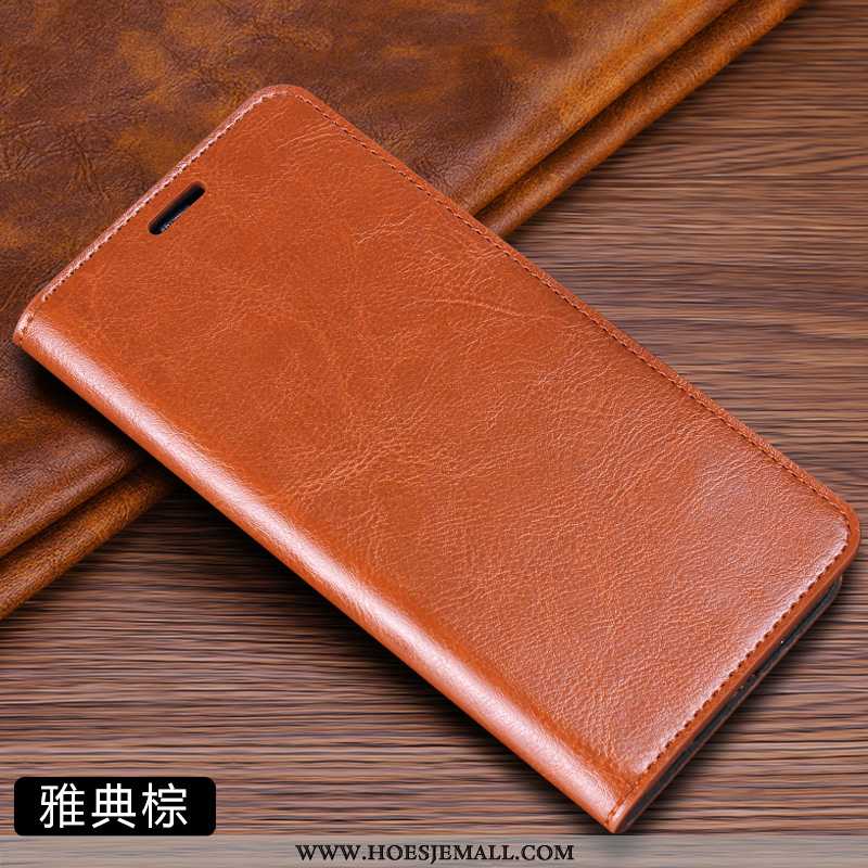 Hoesje Xiaomi Mi 10 Pro Leren Mobiele Telefoon Mini Bedrijf Folio Hoes Rood