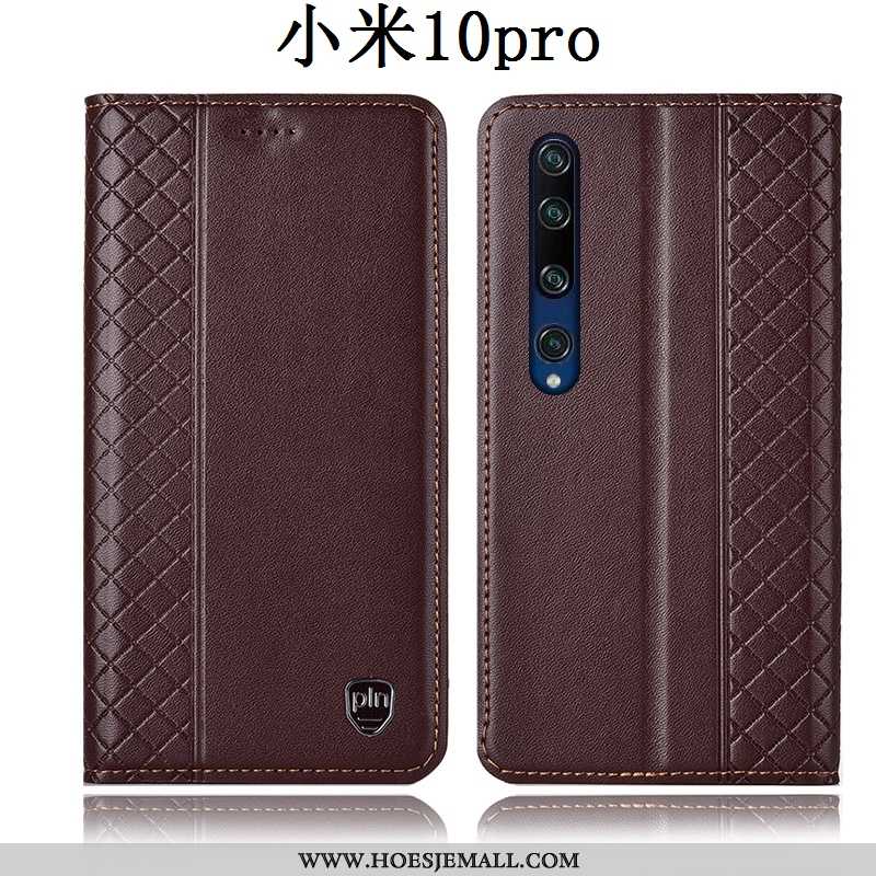 Hoes Xiaomi Mi 10 Pro Leren Hoesje Bescherming Anti-fall Folio All Inclusive Geel