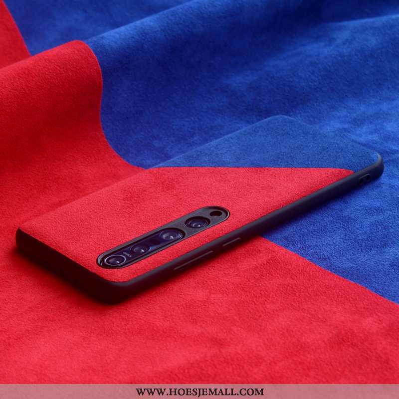 Hoes Xiaomi Mi 10 Pro Zacht Suede Hoesje Mode Anti-fall Rood Bescherming