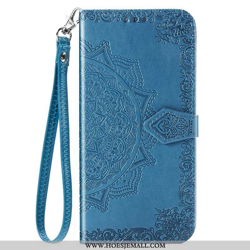 Hoesje Xiaomi Mi 10 Pro Leren Mini Folio Anti-fall All Inclusive Rood Blauw Blauwe