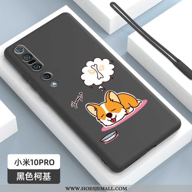 Hoes Xiaomi Mi 10 Pro Siliconen Schrobben Dun Hoesje Roze All Inclusive Mini Zwarte