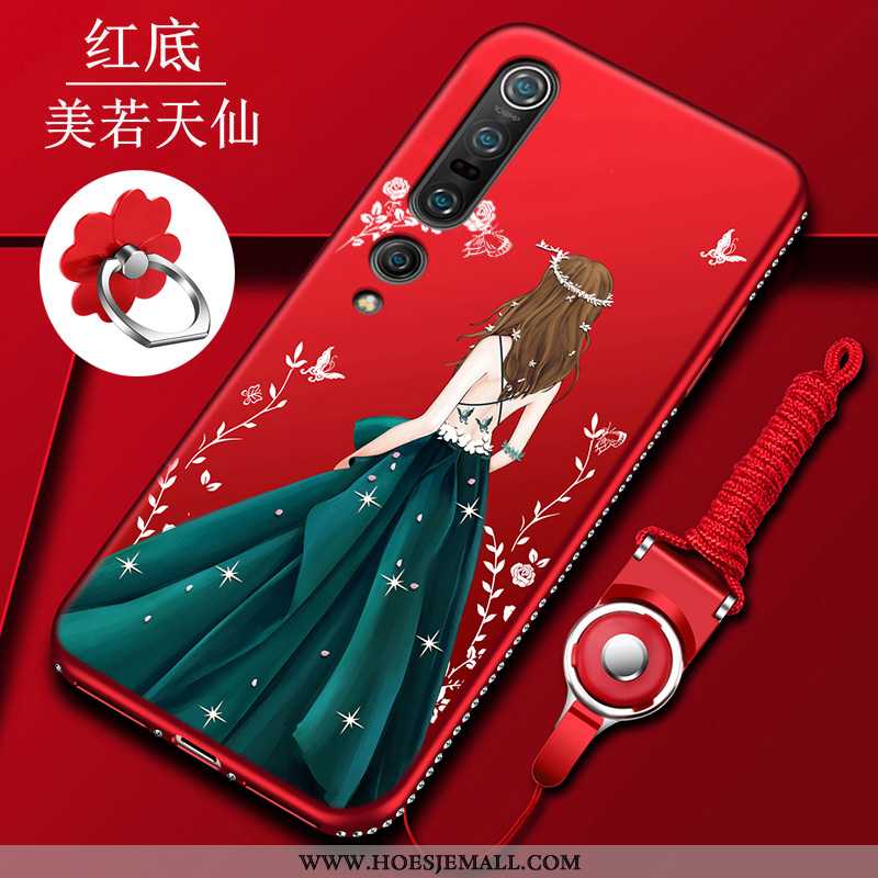 Hoes Xiaomi Mi 10 Pro Dun Zacht Scheppend Mini Mode Rood Schrobben