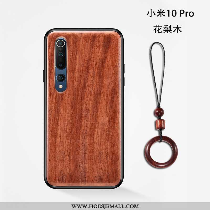 Hoes Xiaomi Mi 10 Pro Patroon Hout Mini Kwaliteit Schrobben Jeugd Hanger Bruin