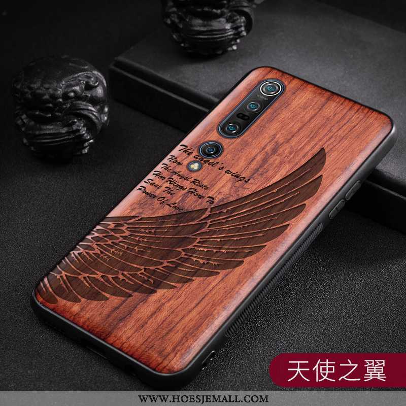 Hoes Xiaomi Mi 10 Pro Patroon Hout Mini Kwaliteit Schrobben Jeugd Hanger Bruin