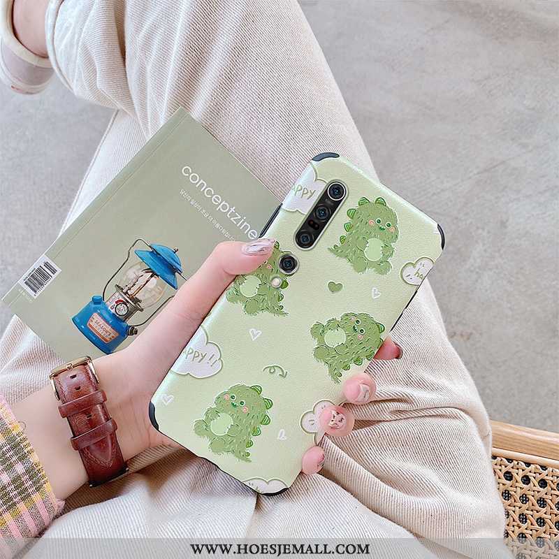 Hoesje Xiaomi Mi 10 Pro Mooie Zacht Koe Reliëf Lovers Mobiele Telefoon Rood Groen