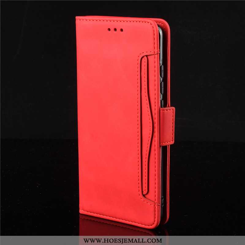 Hoesje Xiaomi Mi 10 Pro Bescherming Leren Rood Mini Mobiele Telefoon Hoes