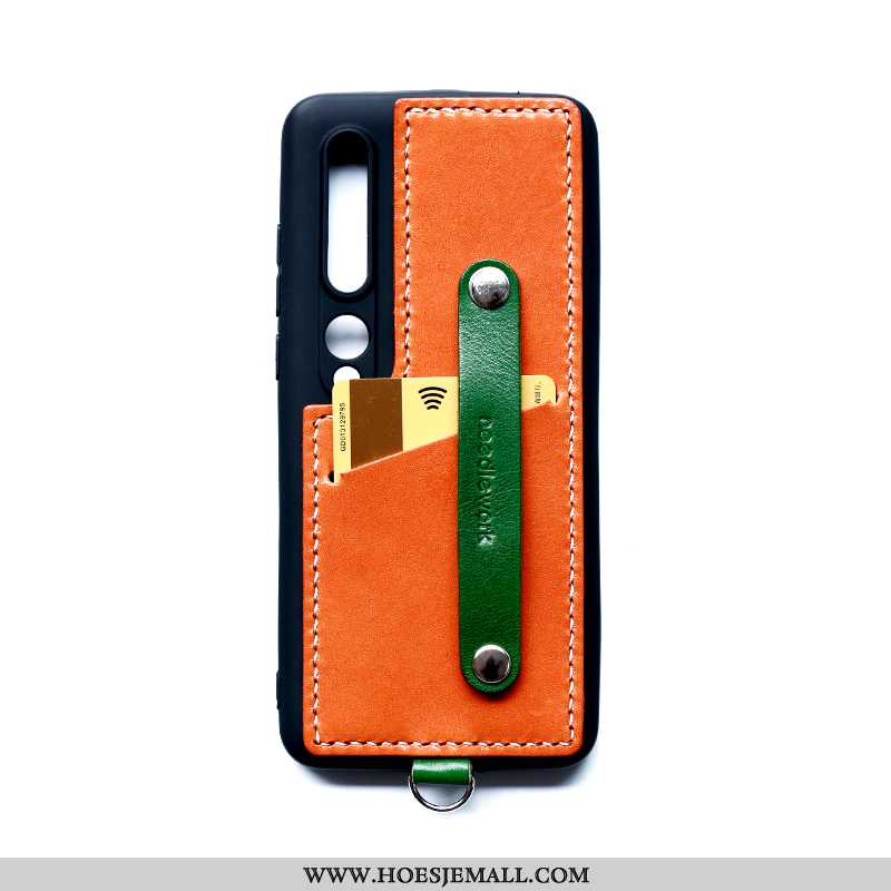 Hoes Xiaomi Mi 10 Leer Groen Mini Mobiele Telefoon Wind Hoesje Kwaliteit