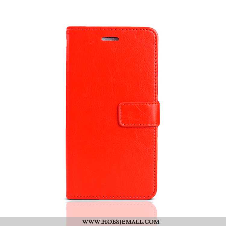 Hoes Xiaomi Mi 10 Bescherming Leren Hoesje Clamshell Nieuw Rood Mobiele Telefoon Witte