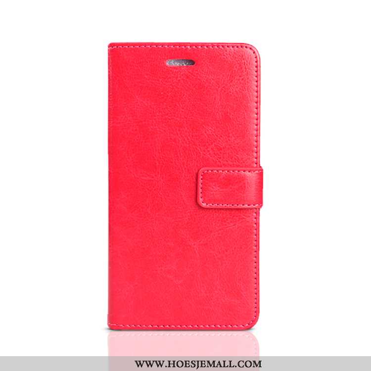 Hoes Xiaomi Mi 10 Bescherming Leren Hoesje Clamshell Nieuw Rood Mobiele Telefoon Witte